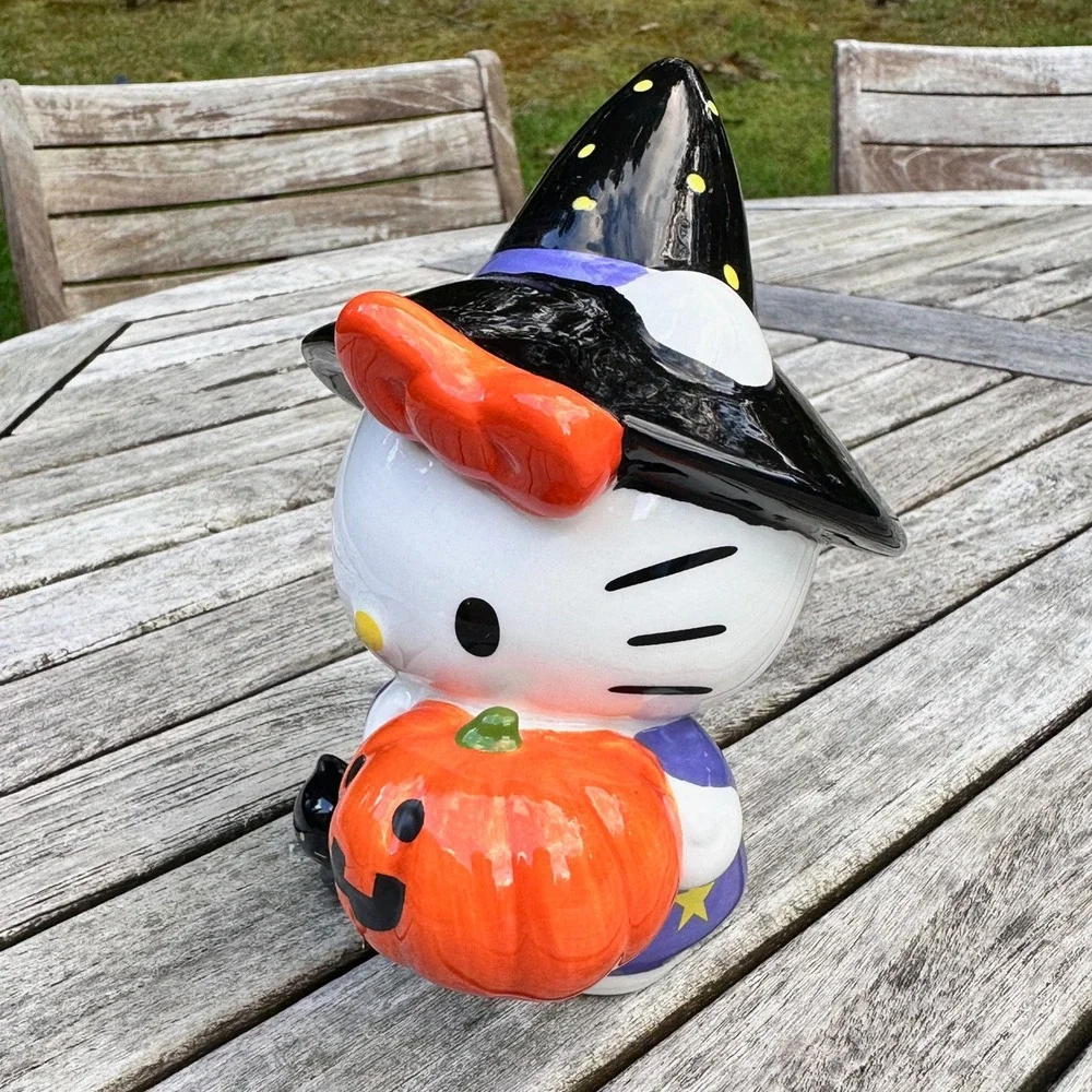 Blue Sky Sanrio Hello Kitty Halloween Witch Ceramic Figurine Pumpkin 2024 6.5